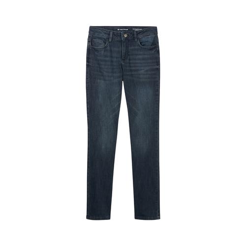 TOM TAILOR Damen Alexa Straight Jeans, blau, Uni, Gr. 31/32