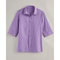 Blair Women's Haband Women’s 3/4-Sleeve Poplin Wonder Shirt - Purple - M - Misses