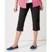 Blair Women's Haband Women's Modern-Fit No-Fuss Stretch Capris - Black - XL - Petite