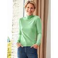 Avena Damen Rollkragenpullover Gruen einfarbig