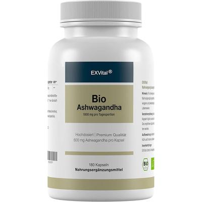 EXVital® Bio Ashwagandha (Schlafbeere) hochdosiert und vegan 131 mg Kapseln