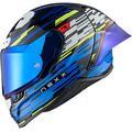 Nexx X.R3R Glitch Racer Helm, blau-gelb, Größe XL