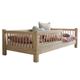 Lit 90x190 barrière et sommier inclus pieds 10 cm naturel