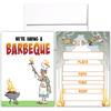 Stonehouse Collection BBQ Party Invitations - 25 Funny BBQ Invites with Envelopes - Barbeque Invites - Kids & Adults (Funny BBQ)