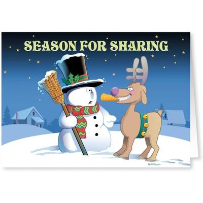 Stonehouse Collection - 18 Christmas Cards Boxed with Envelopes, Funny Christmas Cards, Season for Sharing
