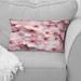 Designart "Pink Sakura Blossoms Floral III" Japanese Printed Throw Pillow