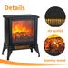 Freestanding Electric Fireplace Space Stove Heater with Flame