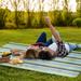 60" x 78" Waterproof Picnic Blanket Handy Mat with Strap Foldable Camping Rug - 60" x 78"