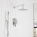 Randolph Morris Tranquil Rainfall Shower Set with Round Shower Head, Round Valve, and Wand Handshower RMAS-2SR-RH-HSW-C