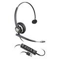 Used-Like New Plantronics Corded Headset with USB Connection - Mono - USB - Wired - Over-the-head - Monaural - Supra-aural - Noise Canceling - Black