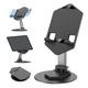 Cell Phone Stand (Black) - Portable Foldable Adjustable Desktop Cell Phone Holder iPhone iPad Cell Phone Stands Phone Holder for Desk Black Phone Holder