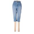 Gloria Vanderbilt Jeans - Mid/Reg Rise Straight Leg Cropped: Blue Bottoms - Women's Size 6 - Medium Wash