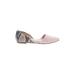 Just Fab Flats: D'Orsay Chunky Heel Casual Pink Shoes - Women's Size 8 - Almond Toe