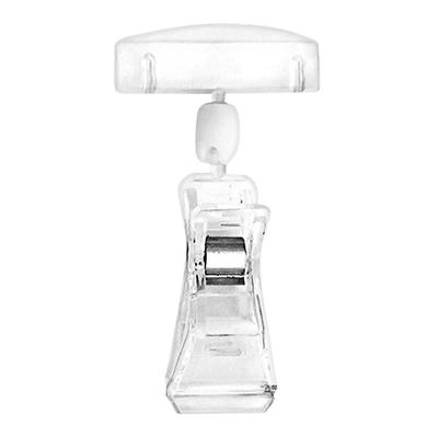 Elite Global Solutions 2" x 3 3/4" Plastic Clip-On Sign Holder TAGV32 - 10/Pack