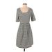 Old Navy Casual Dress - Fit & Flare: Black Stripes Dresses - Women's Size Small