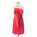 Vince Camuto Casual Dress - Sheath: Red Ombre Dresses - Women's Size 6 Petite