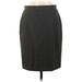 Ann Taylor Casual Pencil Skirt Knee Length: Gray Marled Bottoms - Women's Size 8