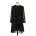 Zara Casual Dress - Shift Crew Neck 3/4 sleeves: Black Dresses - Women's Size X-Small