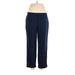 J.Crew Factory Store Dress Pants - Low Rise Straight Leg Boot Cut: Blue Bottoms - Women's Size 8