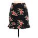 Nasty Gal Inc. Casual Fit & Flare Skirt Knee Length: Black Print Bottoms - Women's Size 4