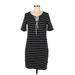 Jones New York Casual Dress - Mini: Black Stripes Dresses - Women's Size Medium