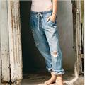 Free People Jeans | Free People Mixed Up Distressed Utility Jeans* | Color: Blue/Red | Size: Xs