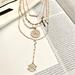 Anthropologie Jewelry | $6 Add-On Gold Boho Multi Layer Necklace | Color: Gold/White | Size: Os