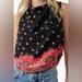 Free People Tops | Free People Silas Print Cowl Neck Tank | Color: Black | Size: Xs