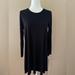 Madewell Dresses | Madewell T-Shirt Black Dress Women's Size Medium Long Sleeve Winter Casual | Color: Black | Size: M