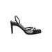 Olivia Miller Heels: Slingback Stilleto Cocktail Black Print Shoes - Women's Size 10 - Open Toe