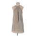 Shein Casual Dress - Mini Crew Neck Sleeveless: Silver Dresses - Women's Size 8