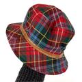 Coach Accessories | Coach | Wool Red Tartan Plaid Leatherware Bucket Hat | Color: Blue/Red | Size: Os