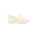 Dolce Vita Wedges: Ivory Print Shoes - Women's Size 9 1/2 - Open Toe