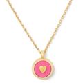 Kate Spade Jewelry | Kate Spade Pink Watermelon Leather Heartful Necklace | Color: Gold/Pink | Size: Os