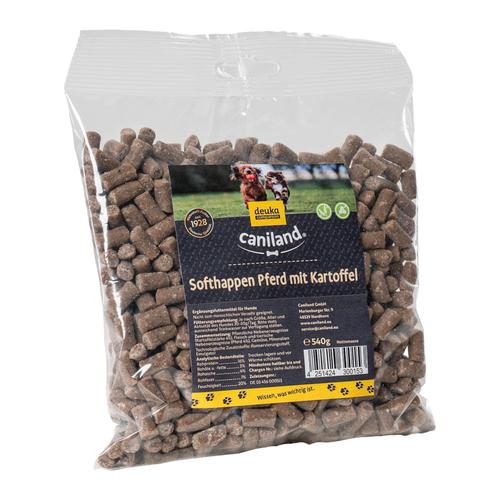 Sparpaket: 4x540g Caniland Soft Happen mit Pferdefleisch getreidefrei Hundesnacks