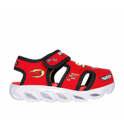 Skechers Boy's S-Lights: Hypno-Flash - Hydro-Fun Sandals | Size 6.0 | Red/Black | Synthetic