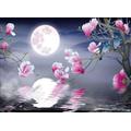Flowers in the Moonlight - 2000 Piece Wooden Jigsaw Puzzle - DIY Jigsaw Jigsaw Puzzle for Adults