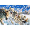 AmsoAn Wolf Running in the Snow Wooden Puzzle Jigsaw Puzzle Challenge Game Puzzle Educational Games Puzzles Games Educational Games/2000Pcs