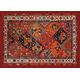 HomeLife Persian/Oriental Style Rug 108 x 154 cm | Cotton Rug for Living Room/Bedroom/Living Room with Non-Slip Bottom | Digital Print Rug in Oriental Style Red/Orange