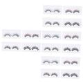 Beaupretty 16 Pairs Sequin False Eyelashes Colored Lashes False Lashes False Sequins Eyelashes Reusable Glitter False Eyelashes Fake Lashes Sequins Lashes Chemical Fiber Extend Cosplay