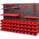 WALL MOUNTED TOOL PEG BOARD SET GARAGE STORAGE BINS WORKSHOP RACK SHED ORGANISER 50 MODELS VARIOUS SHAPES AND LAYOUTS SMALL MEDIUM LARGE (Model 7)