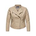 Only Carmakoma CARAVANA FAUX LEATHER BIKER ESS Damen, Gr. 52, Polyester-polyurethan, Jacke