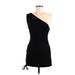 Shein Casual Dress - Mini Open Neckline Sleeveless: Black Solid Dresses - Women's Size 2