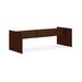 HON Mod Rectangle Conference Table in Black/Brown | 28.48" H x 119.5" L x 47.51" W | Wayfair HLPLTBL48120RCT.LTM1_HLPLTBL120BASE.LTM1