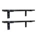 Rayne Mirrors Rayne Floating Shelves Set of 2 Wood in Black/Brown | 1 H x 61 W x 8 D in | Wayfair FS-61/8/1-Black.RdOk.2