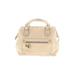 Ellen Tracy Leather Satchel: Ivory Solid Bags