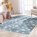 Blue/White 87 x 63 x 0.4 in Area Rug - Isabelle & Max™ Jaosinho Geometric Machine Braided Rectangular 5'3" x 7'3" Polypropylene Area Rug in Blue Polypropylene | Wayfair