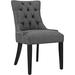 Canora Grey Modern Elegant Button Tufted Fabric w/ Nailhead Trim, Side Chair Wood/Upholstered/Fabric in Gray | 36 H x 22 W x 25 D in | Wayfair