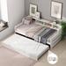 Latitude Run® Twin Size Wooden Day Bed w/ Trundle For Guest Room, Small Bedroom, Study Room in White | 26.8 H x 47.6 W x 75.2 D in | Wayfair