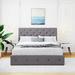 Red Barrel Studio® Liyu Platform Storage Bed Upholstered/Linen in Gray | 48.6 H x 83 W x 64.7 D in | Wayfair 729D5A008E6C45518622181CD2EE8BBA